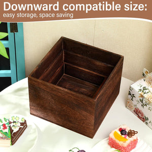 MDF Wood Display Cube Riser Stands, Set of 3 – Yosham