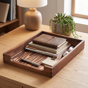 Wooden Letter Tray Desktop Organizer – Yosham