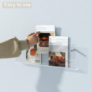 Clear Acrylic Wall Magazine Holder, Pack of 2 – Yosham