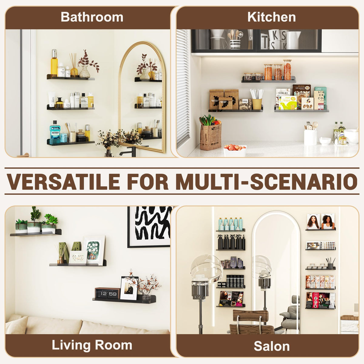 Bathroom, kitchen, living room, salon