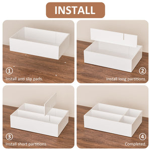 White Acrylic Coffee Station Organizer Tray – Yosham