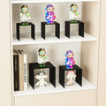 Black Acrylic Square Display Risers, 4 × 4 × 4 in, Pack of 8