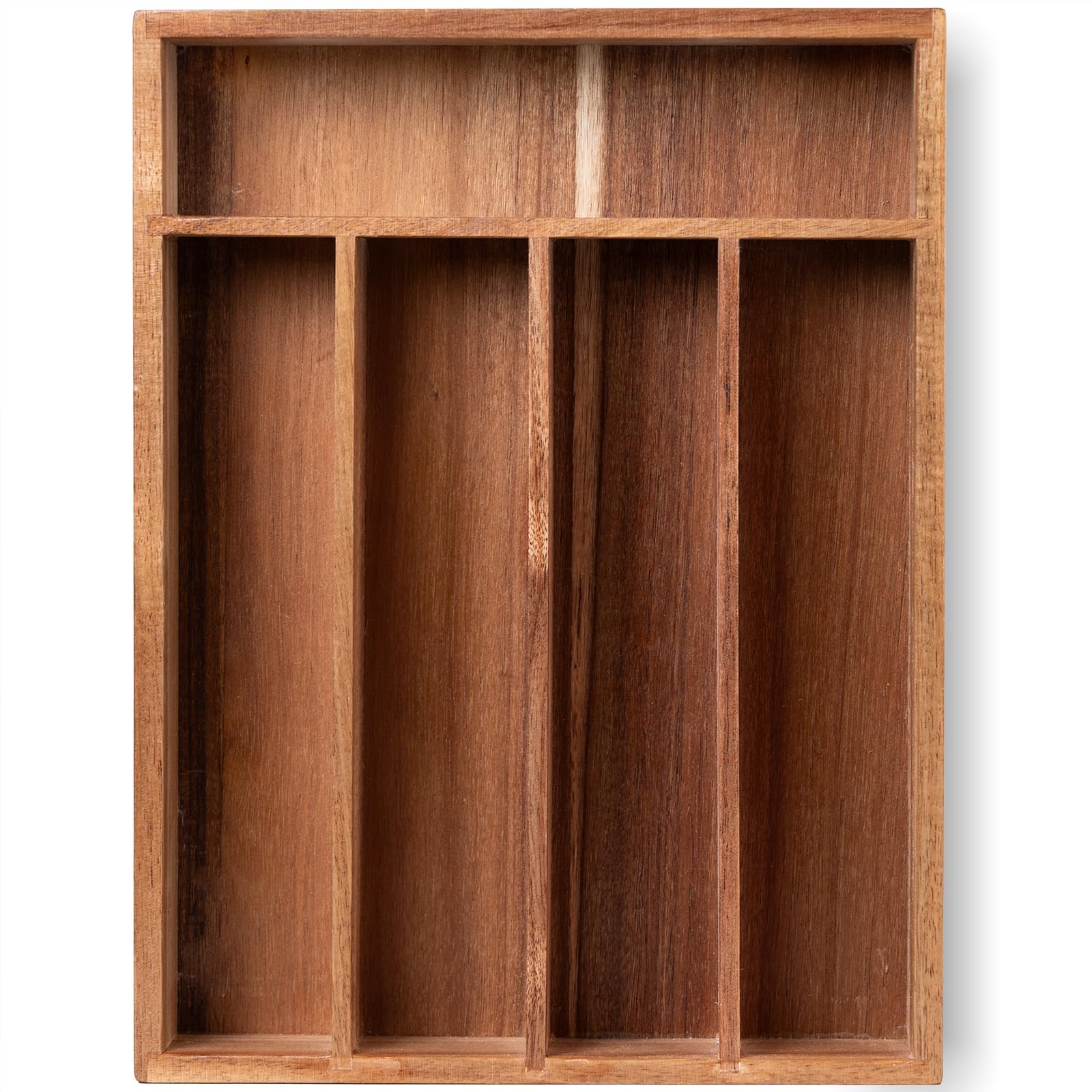 Acacia Wood Cutlery Drawer Organizer, 5 Slots – view 2