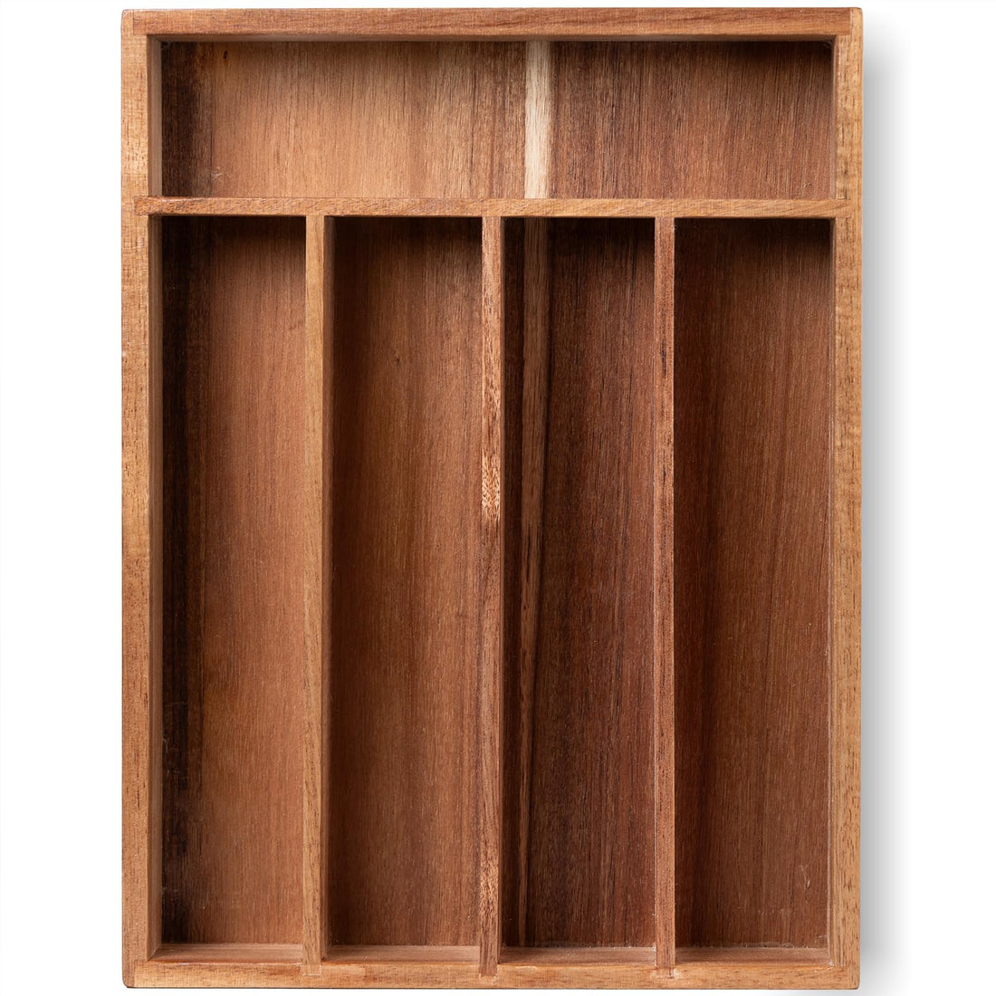 Acacia Wood Cutlery Drawer Organizer, 5 Slots – view 2