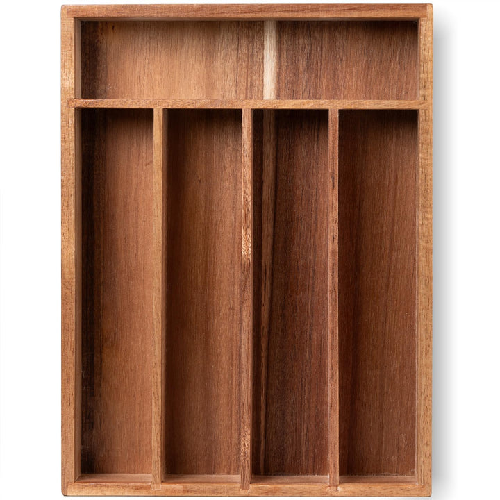 Acacia Wood Cutlery Drawer Organizer, 5 Slots – view 2