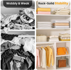 Acrylic Shelf Dividers for Wardrobe, 4 Pk – Yosham