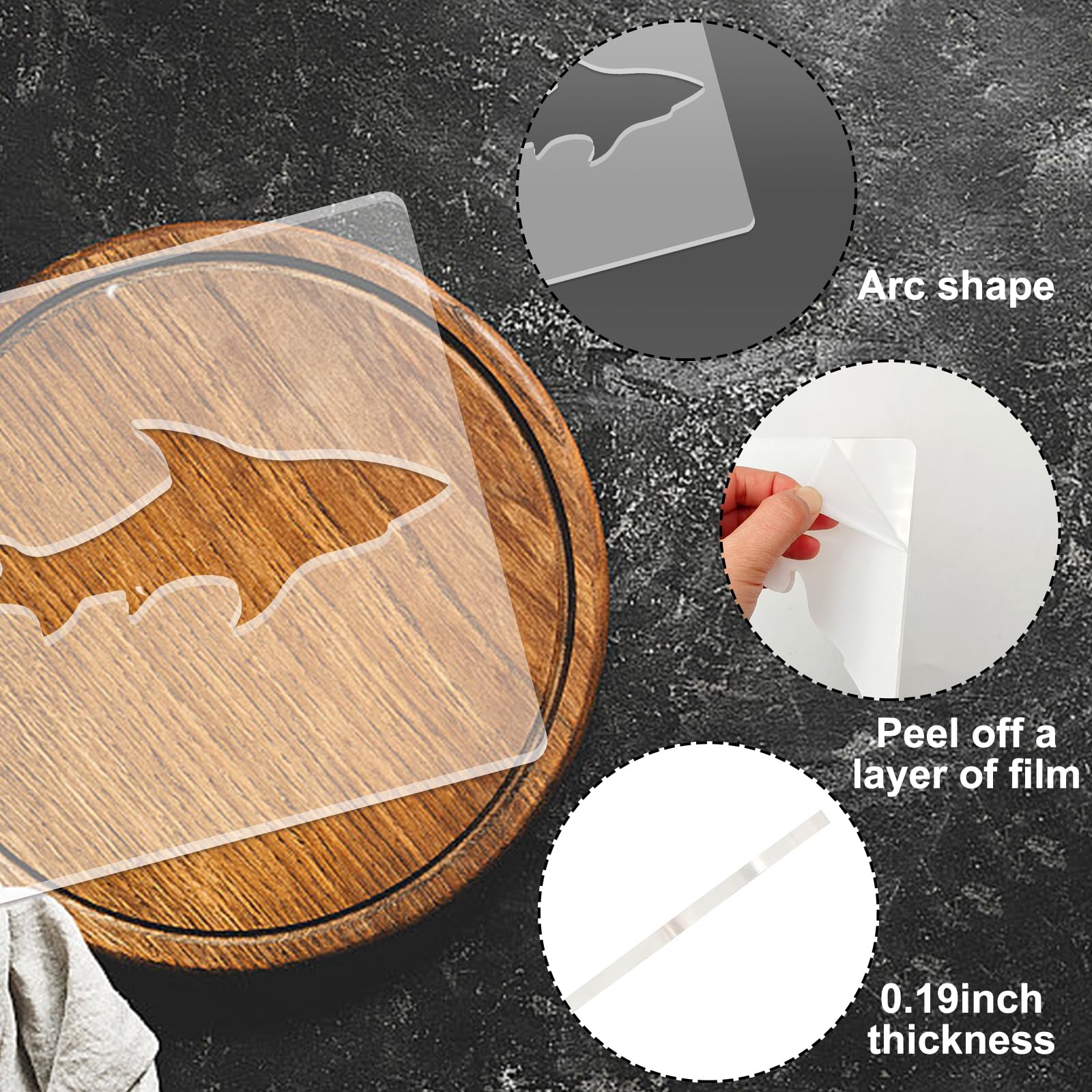 Fish Acrylic Router Inlay Template – view 3