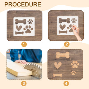 Acrylic Dog Bone & Paw Print Router Templates – Yosham