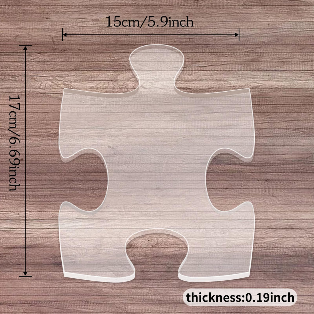 Puzzle Piece Acrylic Router Template – view 2