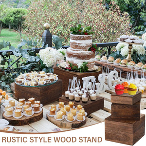 MDF Wood Display Cube Riser Stands, Set of 3 – Yosham