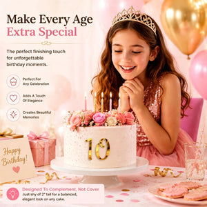 Gold Mirror Acrylic Cake Topper Numbers 0-9 – Yosham
