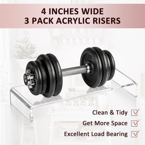 Acrylic Display Risers Set, 3 Sizes, 5mm Thick – Yosham