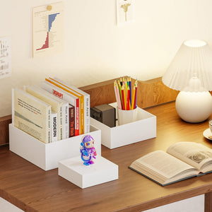 Acrylic Buffet Display Risers, 3 Sizes, White – Yosham