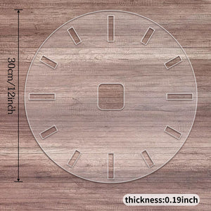 12-Inch Acrylic Clock Face Router Template – Yosham