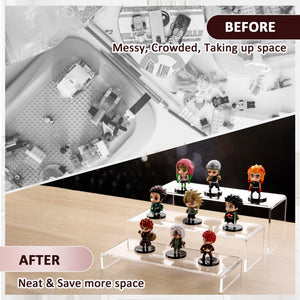 Acrylic Display Risers Set, 3 Sizes, 5mm Thick – Yosham