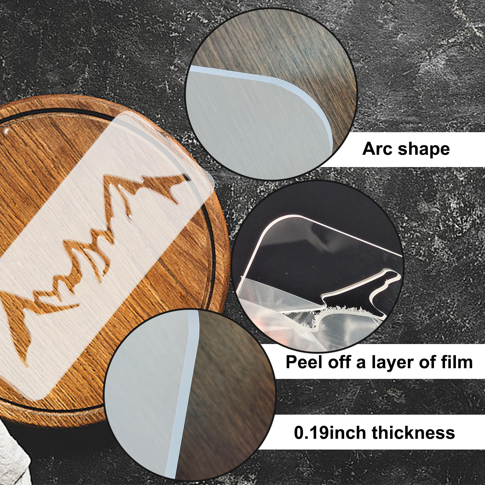 Mountain Range Acrylic Router Template – view 3