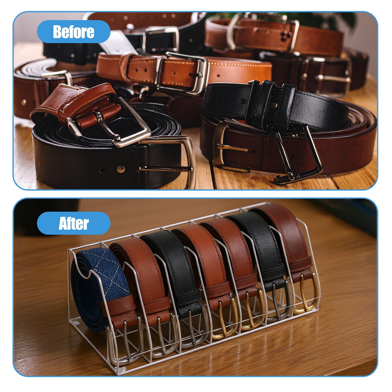7-Compartment Acrylic Belt Organizer – view 5