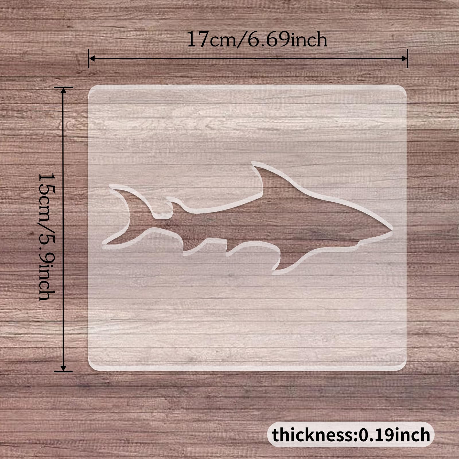 Fish Acrylic Router Inlay Template – view 2