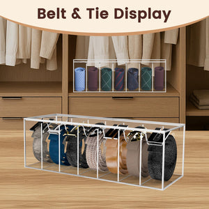 Acrylic Belt Organizer with Dust Cover – Yosham