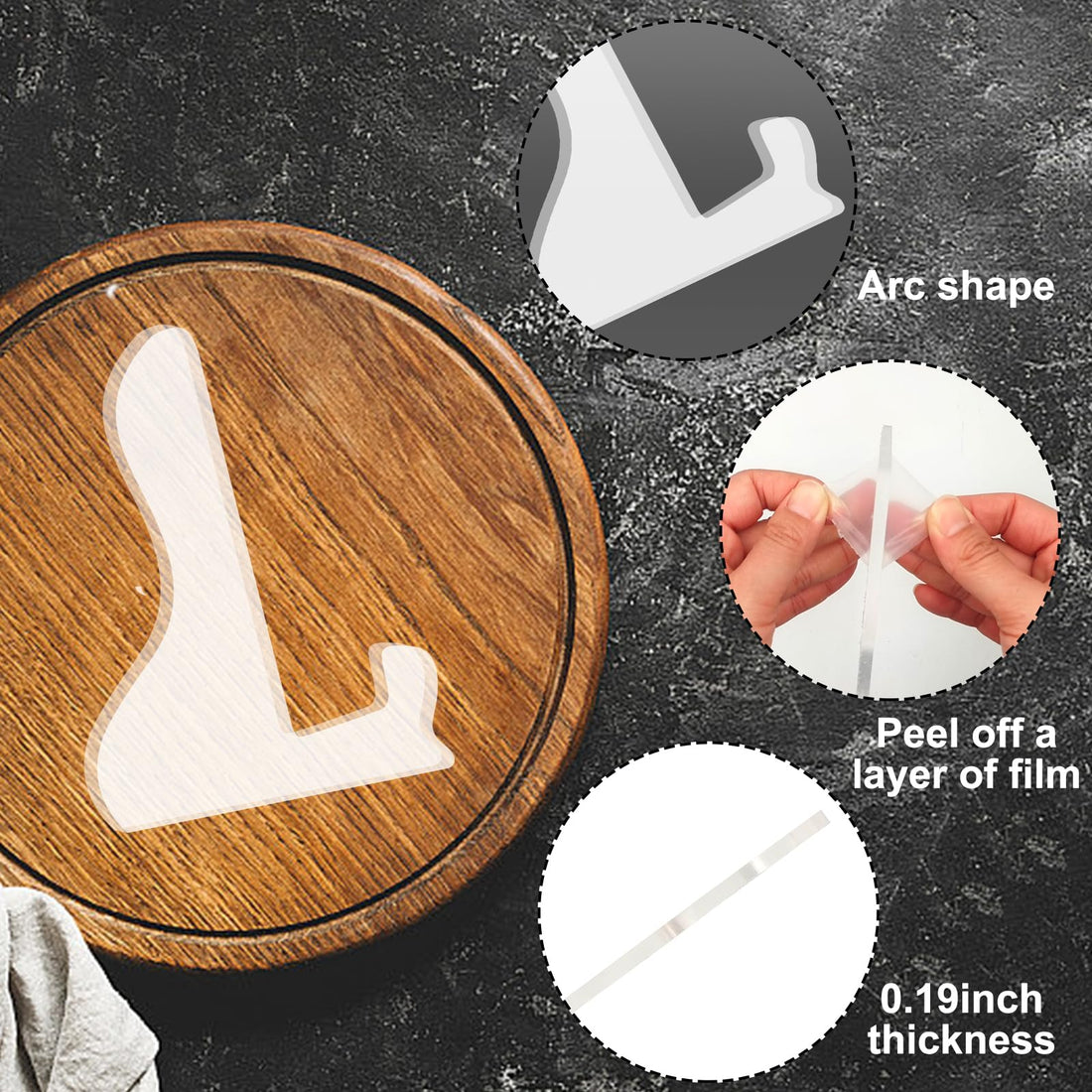Acrylic Charcuterie Board Stand Template, Style 1 – view 3