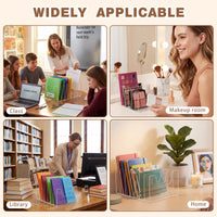 1 Pack 7 Section Clear Acrylic Desktop File Organizer Vertical File Sorter