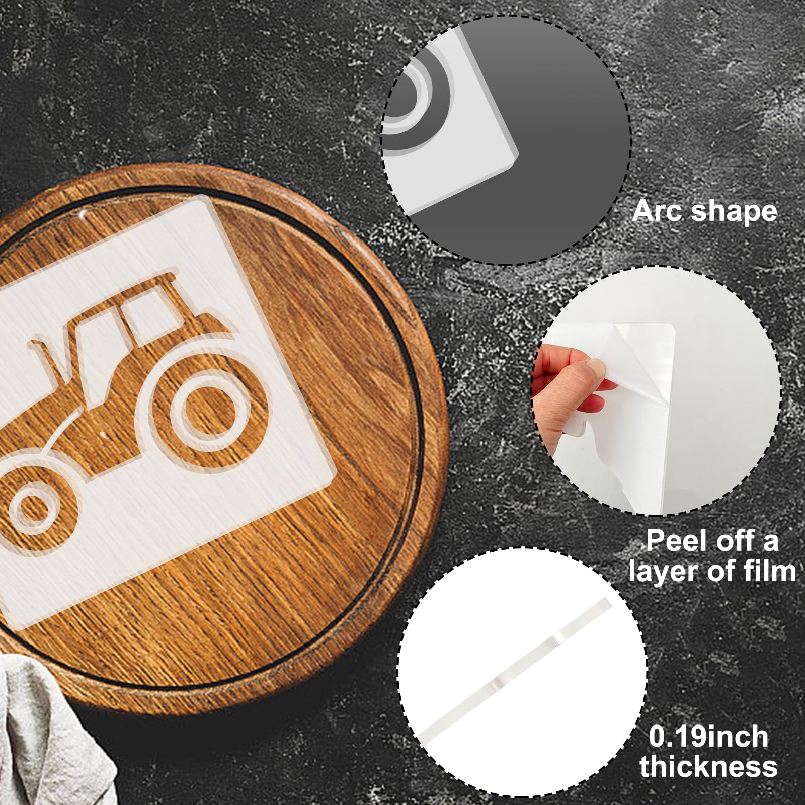 Acrylic Car Router Inlay Template for Woodworking – view 3