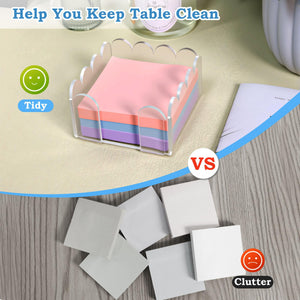 Scalloped Acrylic Sticky Note Holder, 3x3 – Yosham