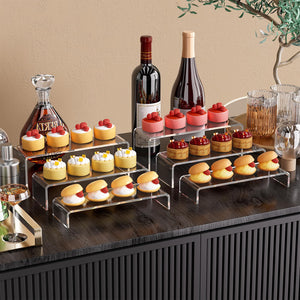 Clear Rectangular Acrylic Display Risers, 6 Pcs – Yosham
