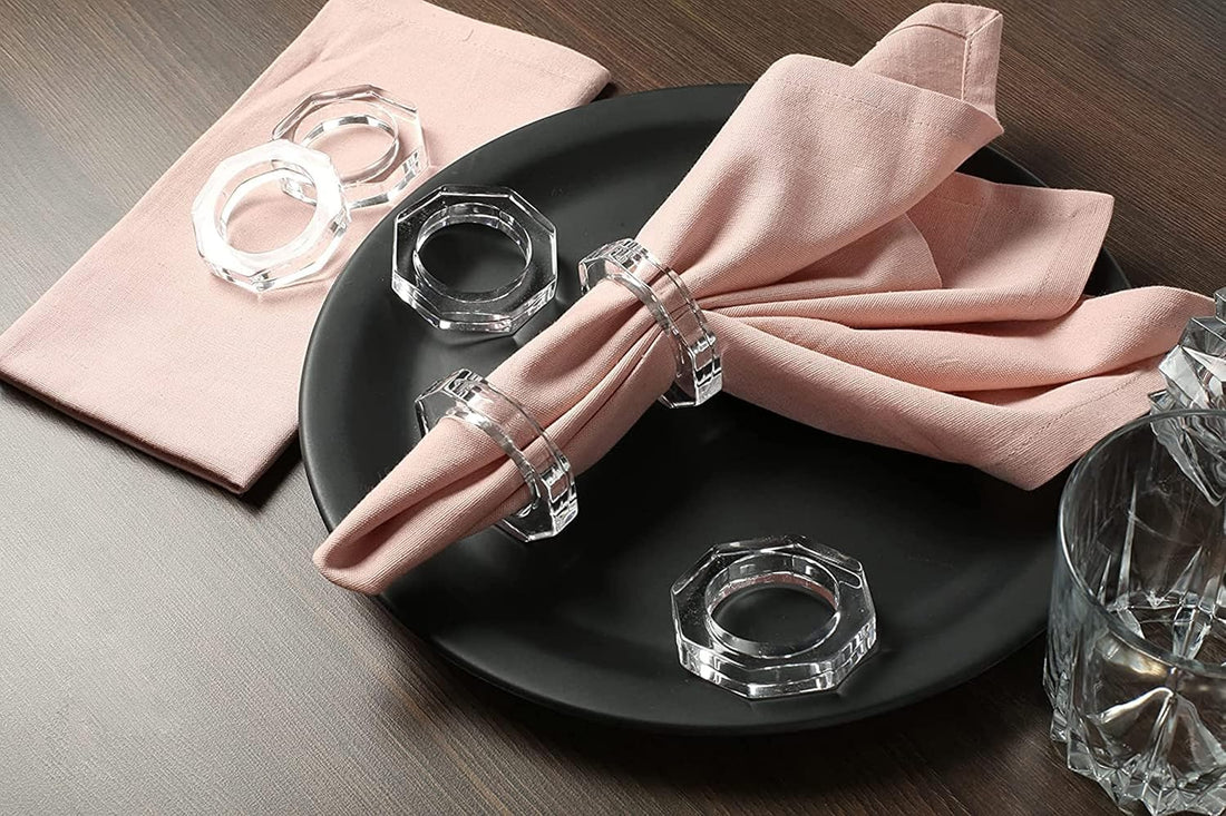 Acrylic Napkin Ring Holder, Set of 6 — (6, Octane – view 3