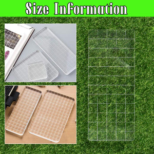 Clear Acrylic Stamp Block with Grid Lines – Yosham