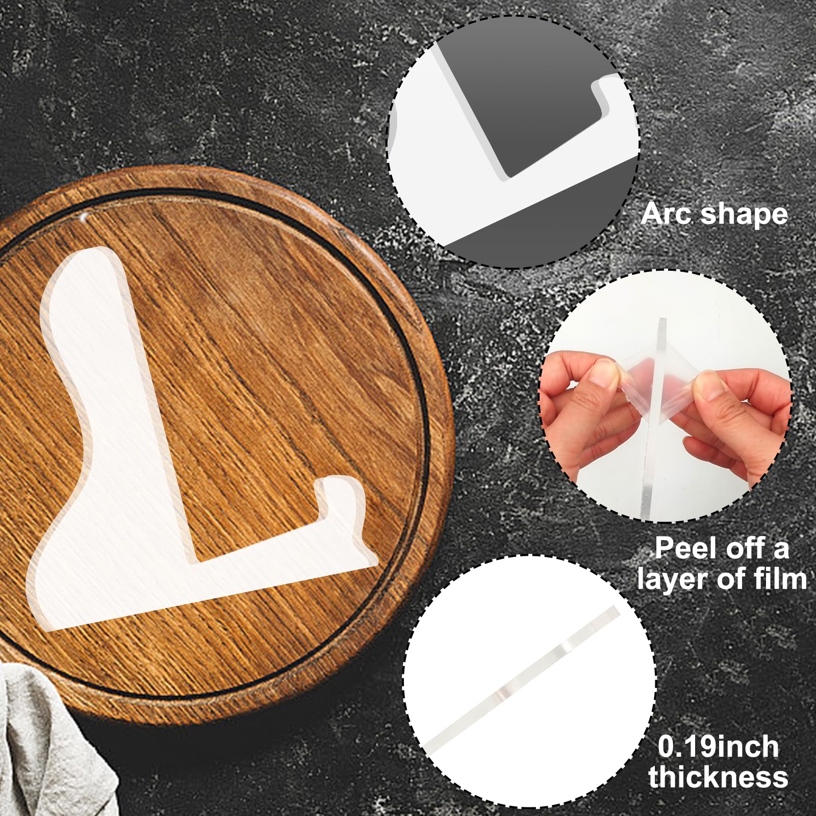 Acrylic Charcuterie Board Stand Template, Style 2 – view 3