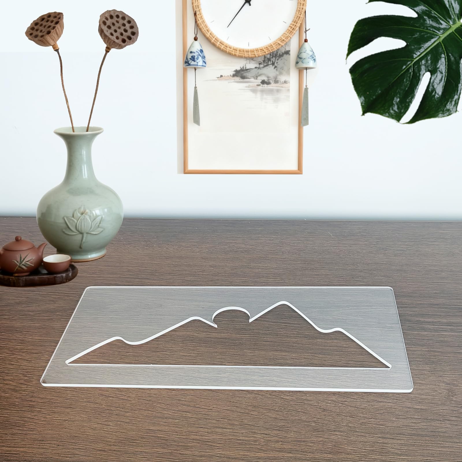 Acrylic Sunset Mountain Router Inlay Template – view 4