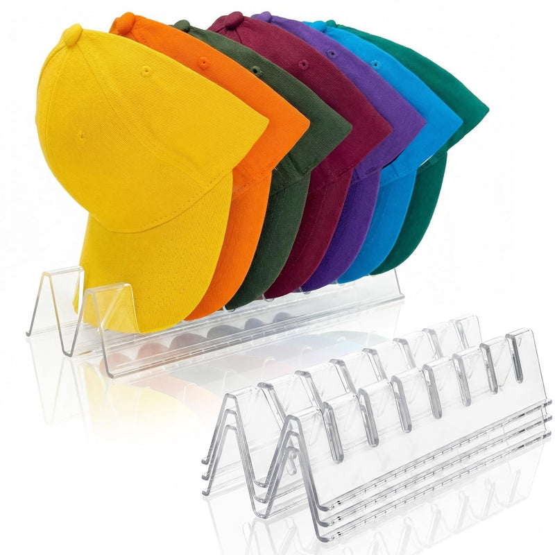 andergi Desktop Hat Display Stand - 4 Pack Hat Storage Organizer for 28 Baseball Caps, Modern Hat Hanger Holder Mount for Bedroom & Closet Organization