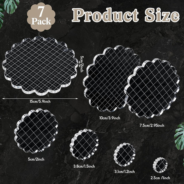Circular Acrylic Stamp Blocks, 7-Piece Set – view 2