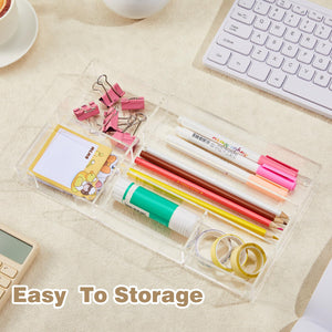 6-Section Acrylic Desk Drawer Organizer – Yosham