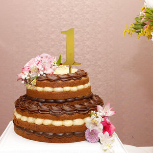 Gold Acrylic Cake Topper Numbers 0-9, 6-In Set – Yosham