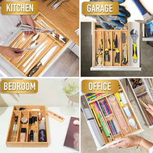 Expandable Acrylic Cutlery Drawer Organizer – Yosham