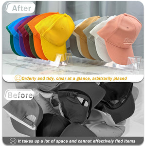 andergi Desktop Hat Display Stand - 4 Pack Hat Storage Organizer for 28 Baseball Caps, Modern Hat Hanger Holder Mount for Bedroom & Closet Organization