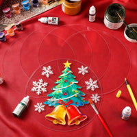 10 Pieces 5 '' Acrylic Circle Blanks Clear Disc Round Transparent Acrylic Coasters Ornament Blanks Miniature Bases for Crafts Christmas Ornament DIY Art Projects Suplies