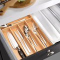Bamboo Cutlery Drawer Organizer, 5 Slots