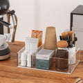 Clear Acrylic Coffee Station Organizer Tray, 4 Compartments