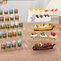 Clear Acrylic Display Riser Stairs, 5 Tiers, 2 Sets (10 Pcs)
