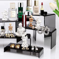 Black Acrylic Display Riser Stairs, 5 Tiers, 2 Sets (10 Pcs)