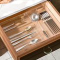 Clear Acrylic Cutlery Drawer Organizer, 6 Slots, 12 × 17 in